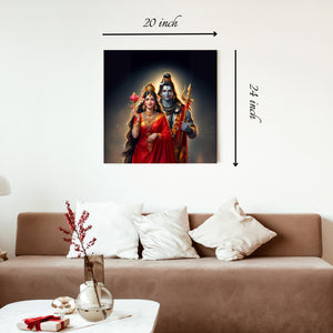 Shiva Parvati Print – High Quality Hindu God Wall Art