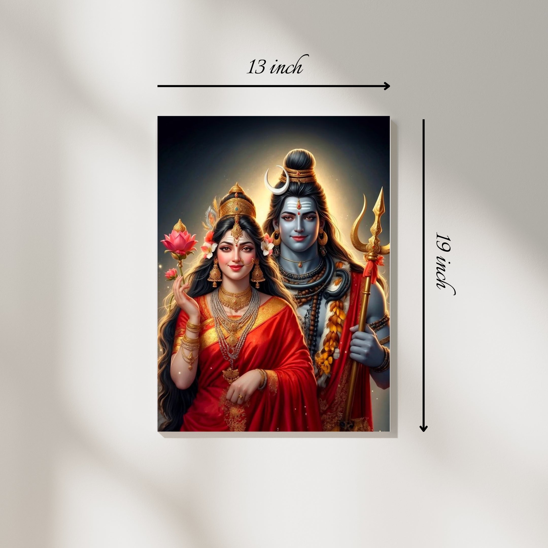 Shiva Parvati Print – High Quality Hindu God Wall Art