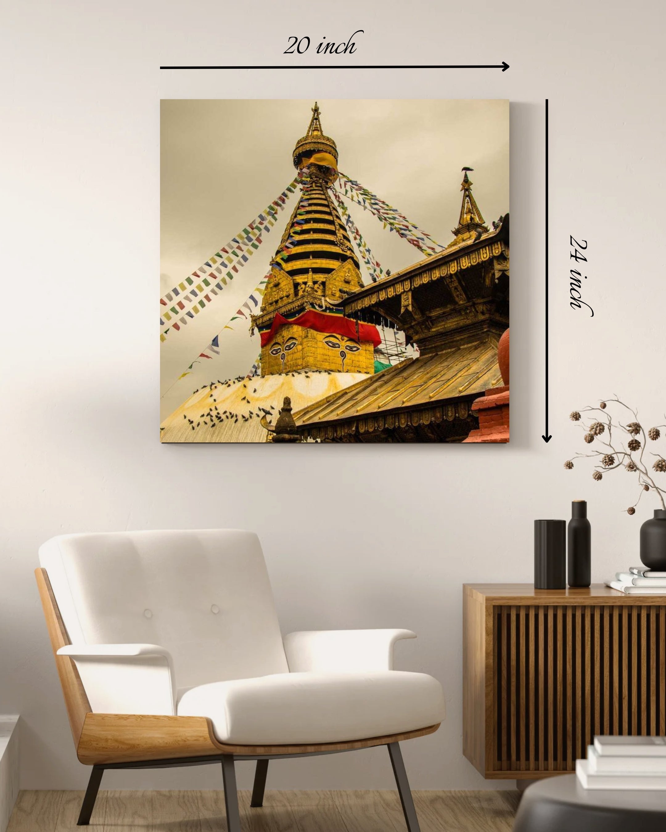 Beautiful Nepal's Swayambhunath Temple Canvas Print– High Quality Wall Art