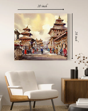 Beautiful Nepal's Patan Durbar Square Canvas Print– High Quality Wall Art