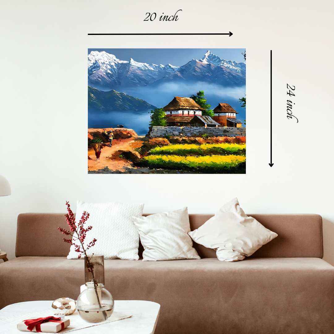 Beautiful Nepal's Scenary Canvas Print– High Quality Wall Art