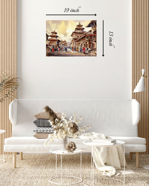 Beautiful Nepal's Patan Durbar Square Canvas Print– High Quality Wall Art