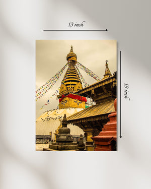 Beautiful Nepal's Swayambhunath Temple Canvas Print– High Quality Wall Art