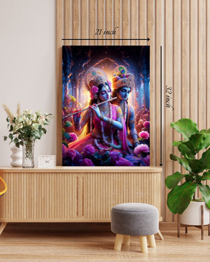 Radha Krishna – High Quality Hindu God Wall Art