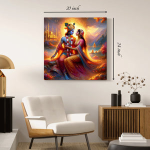 Radha Krishna – High Quality Hindu God Wall Art