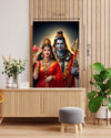 Shiva Parvati Print – High Quality Hindu God Wall Art