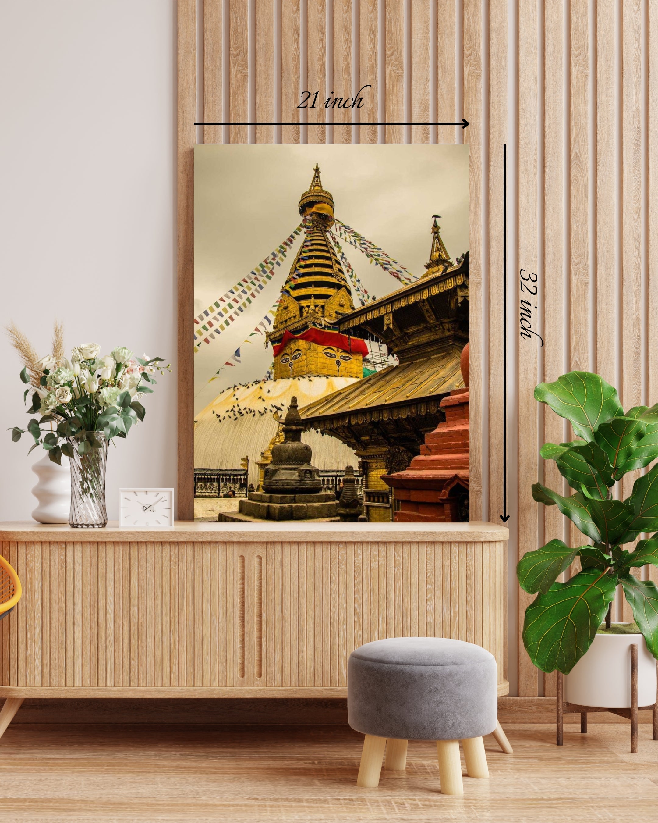 Beautiful Nepal's Swayambhunath Temple Canvas Print– High Quality Wall Art