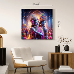 Radha Krishna – High Quality Hindu God Wall Art