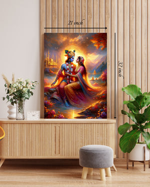 Radha Krishna – High Quality Hindu God Wall Art