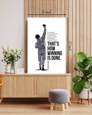 That's How Winning is Done Motivational Quote – High Quality Wall Art