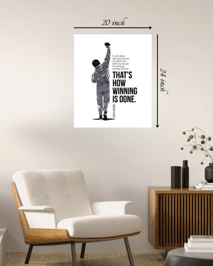 That's How Winning is Done Motivational Quote – High Quality Wall Art