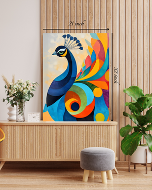 Abstract Peacock Canvas Print – High Quality Abstract Wall Art