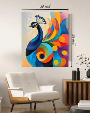 Abstract Peacock Canvas Print – High Quality Abstract Wall Art