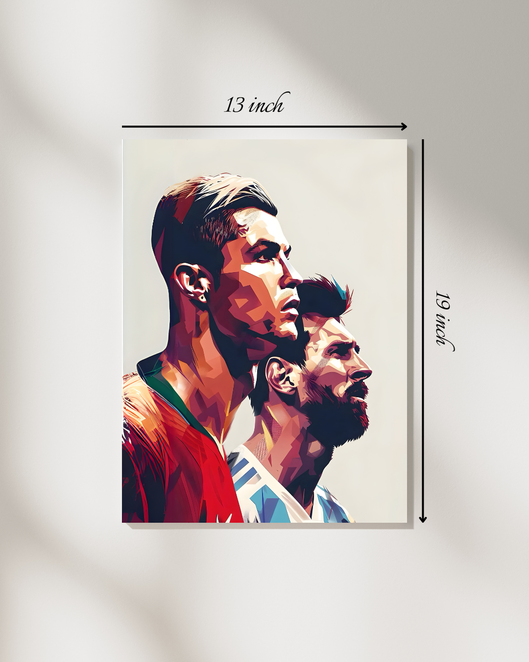 Cristiano Ronaldo X Lionel Messi Canvas Print – High Quality Wall Art