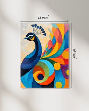 Abstract Peacock Canvas Print – High Quality Abstract Wall Art