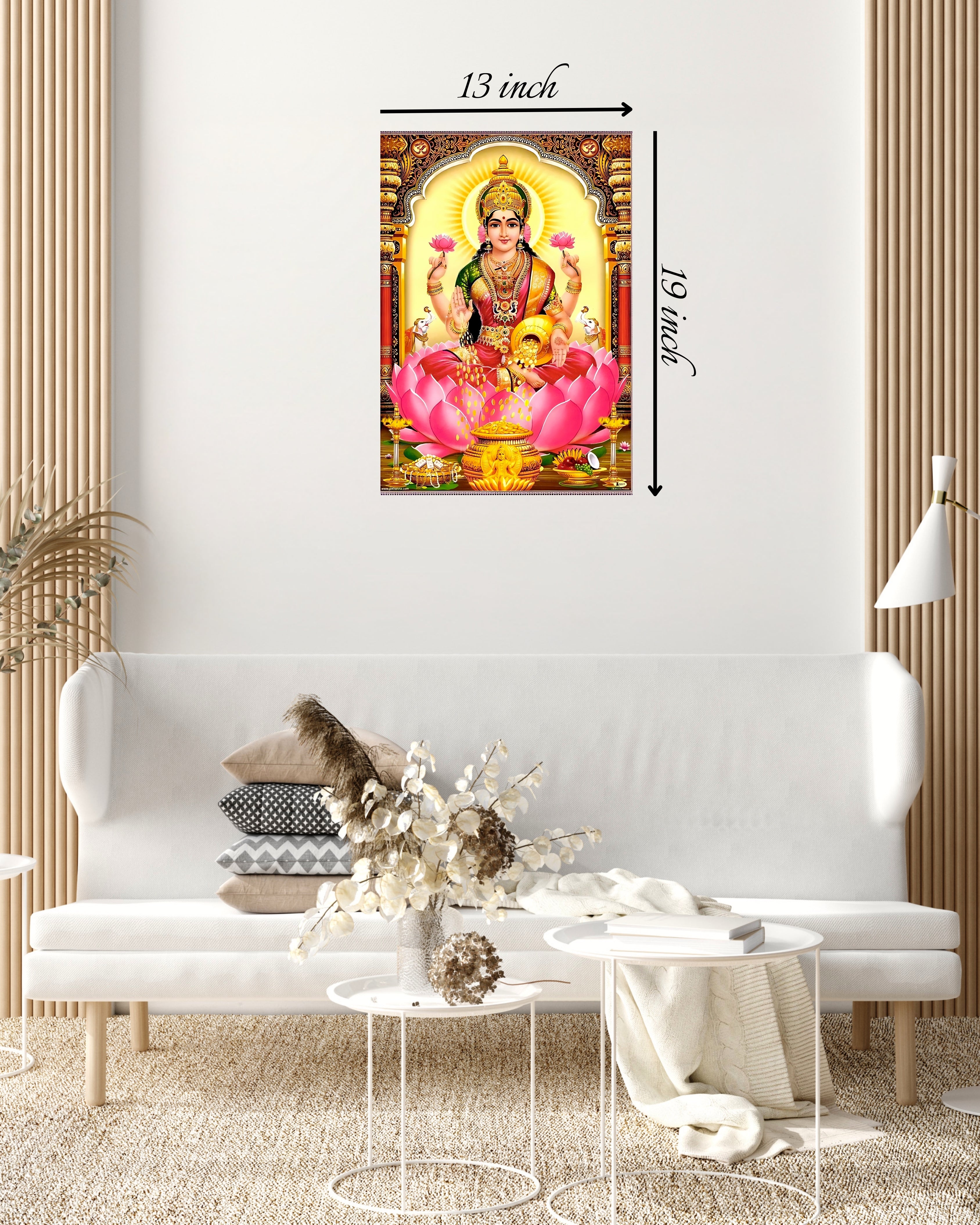 Goddess Lakshmi Canvas Print – High Quality Hindu God Wall Art