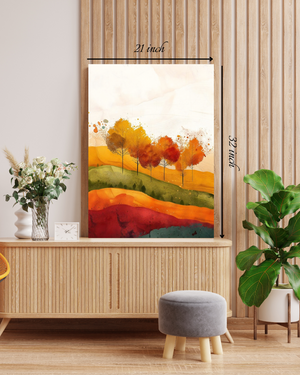 Autumn Trees Painting Canvas Print – High Quality Wall Art