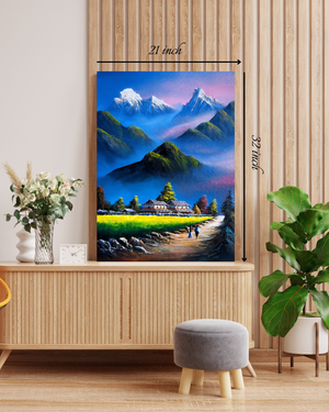 Beautiful Nepal's Village Scenary Canvas Print – High Quality Wall Art