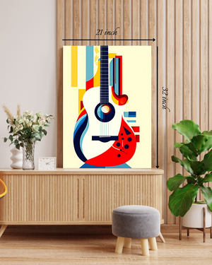 Guitar Paint Canvas Print – High Quality Wall Art