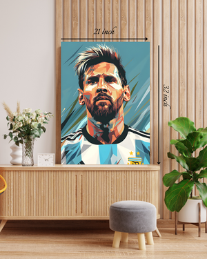 Lionel Messi Abstract Art Canvas Print – High Quality Wall Art