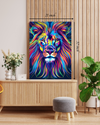 Abstract Vibrant Lion Canvas Print – High Quality Wall Art