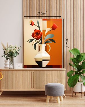 Abstract Flower Pot Canvas Print – High Quality Wall Art