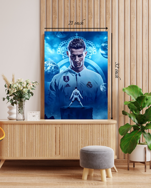 Vibrant Cristiano Ronaldo Canvas Print – High Quality Wall Art