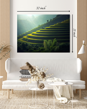 Paddy farm Canvas Print – Beautiful Nature Canvas Print