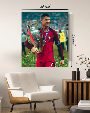 Cristiano Ronaldo Euro Cup 2016 Winner Canvas Print – High Quality Wall Art