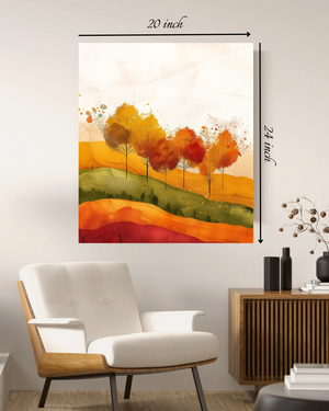 Autumn Trees Painting Canvas Print – High Quality Wall Art