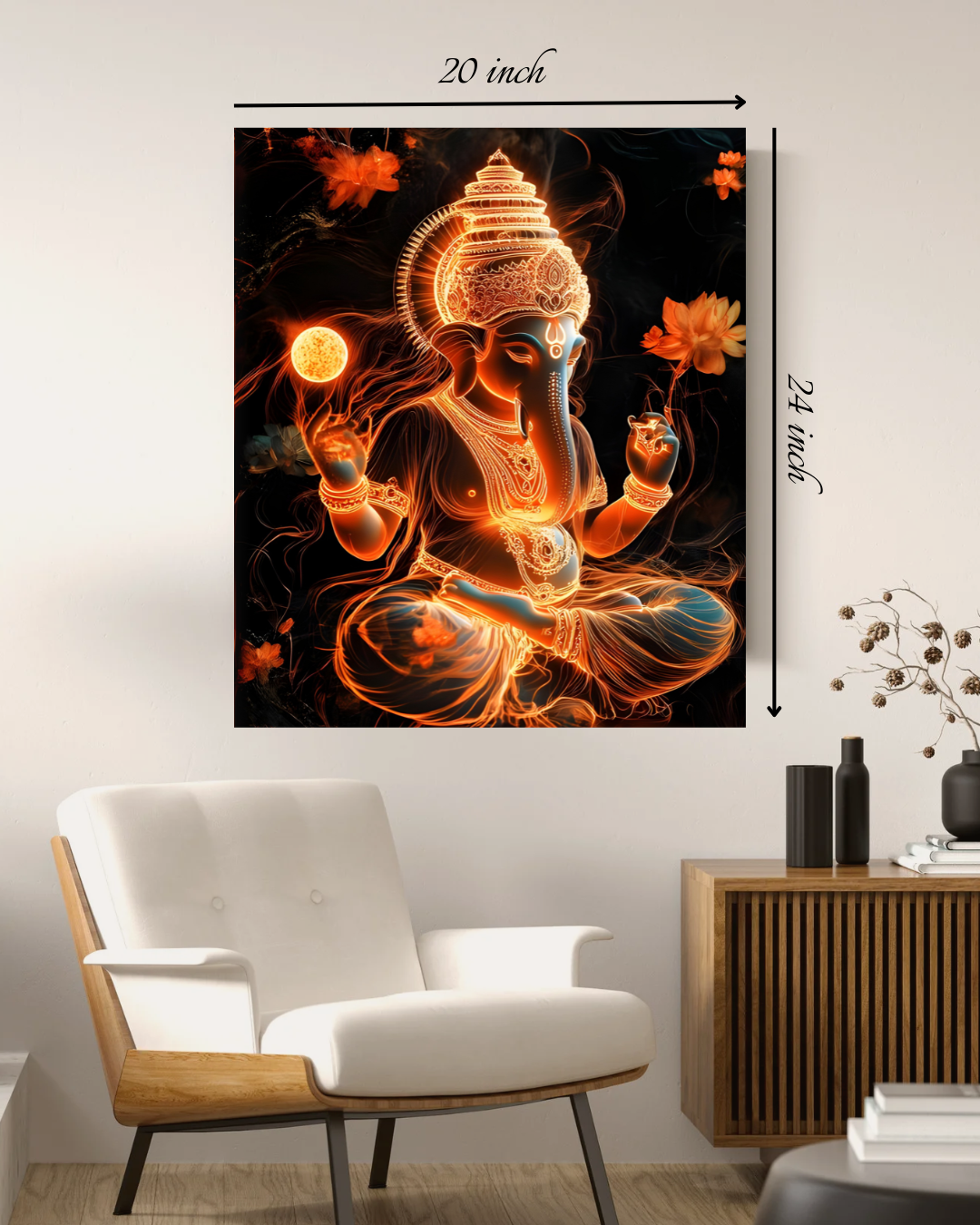 Lord Ganesh Canvas Print – High Quality Hindu God Wall Art