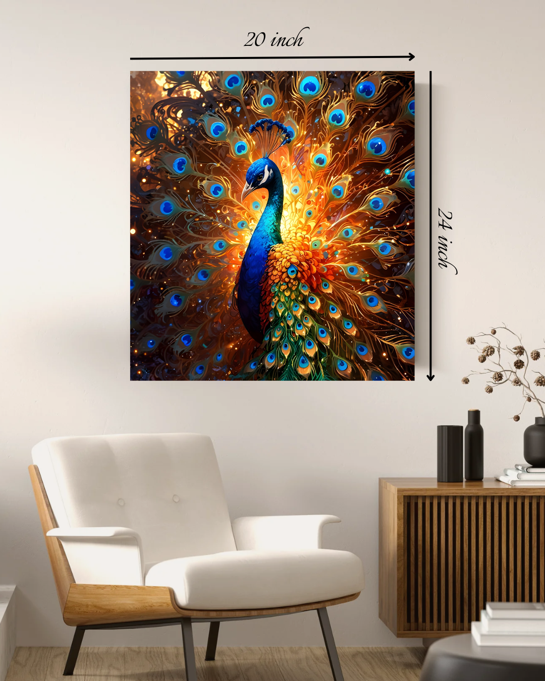 Majestic Peacock Canvas Print – Beautiful Nature Canvas Print