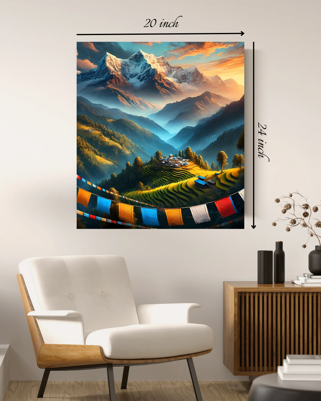 A Scenic View of Nepal Canvas Print– High Quality Wall Art