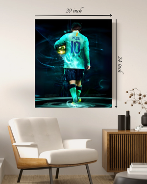 Lionel Messi Digital Artwork Canvas Print – High Quality Wall Art