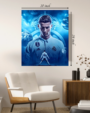 Vibrant Cristiano Ronaldo Canvas Print – High Quality Wall Art