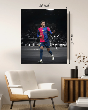 Lamine Yamal In EL-Clasico Canvas Print – High Quality Wall Art