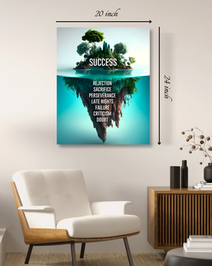 "Success..." Motivational Quote – High Quality Wall Art