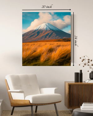 Grassland and mountain Canvas Print – Beautiful Nature Canvas Print