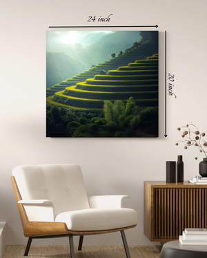 Paddy farm Canvas Print – Beautiful Nature Canvas Print