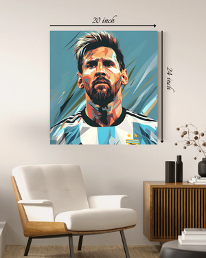 Lionel Messi Abstract Art Canvas Print – High Quality Wall Art