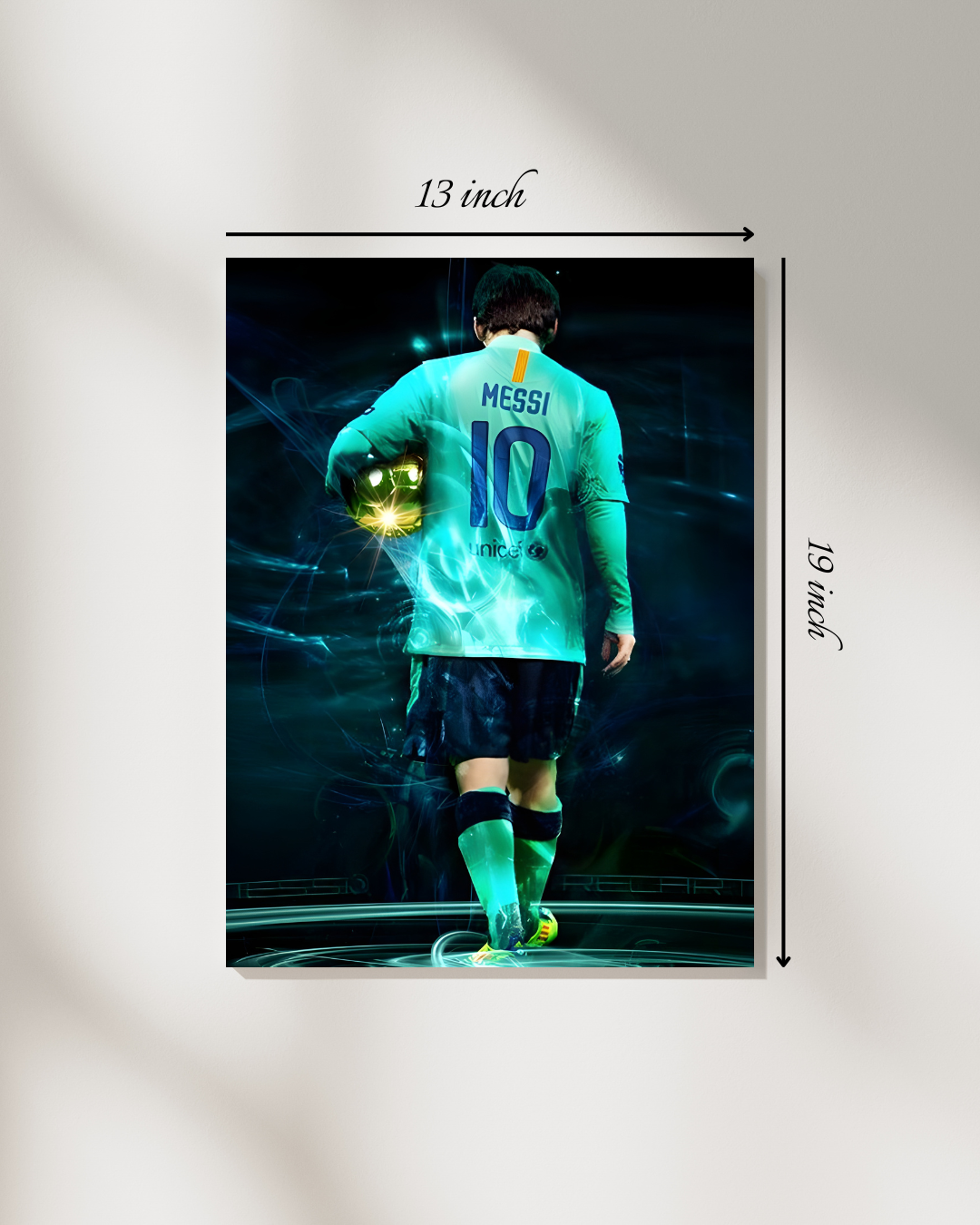 Lionel Messi Digital Artwork Canvas Print – High Quality Wall Art