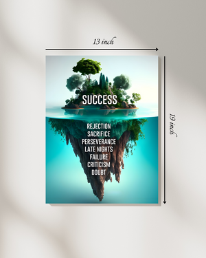 "Success..." Motivational Quote – High Quality Wall Art