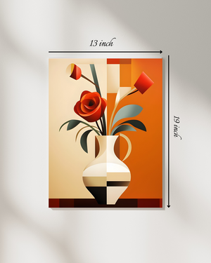 Abstract Flower Pot Canvas Print – High Quality Wall Art