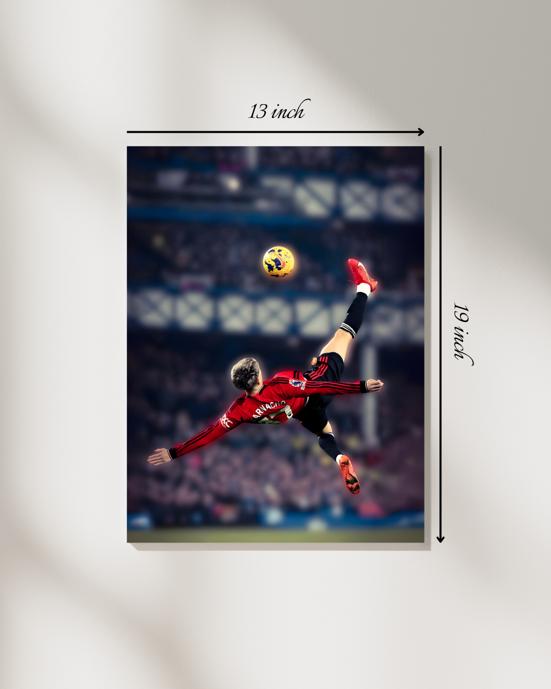 Alejandro Garnacho Bicycle kick Vs Everton Canvas Print – High Quality Wall Art