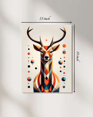 Geometric Deer Canvas Print – High Quality Wall Art