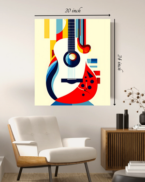 Guitar Paint Canvas Print – High Quality Wall Art