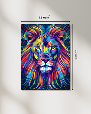 Abstract Vibrant Lion Canvas Print – High Quality Wall Art