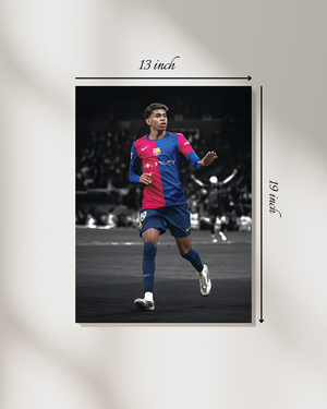 Lamine Yamal In EL-Clasico Canvas Print – High Quality Wall Art